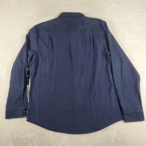 Brixton Bowery Flannel Button Up Shirt Men's Large Navy Blue Casual Comfort NWT - Picture 5 of 9